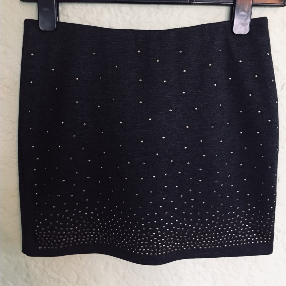 Forever 21 Beaded Grey Tube Mini Skirt